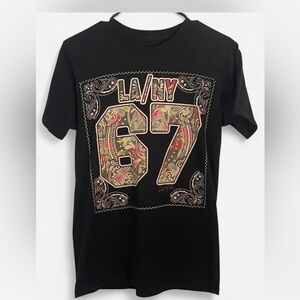 Ring of Fire Black LA/NY '67 Paisley Graphic Tee !!Rare Find Graphic!!
